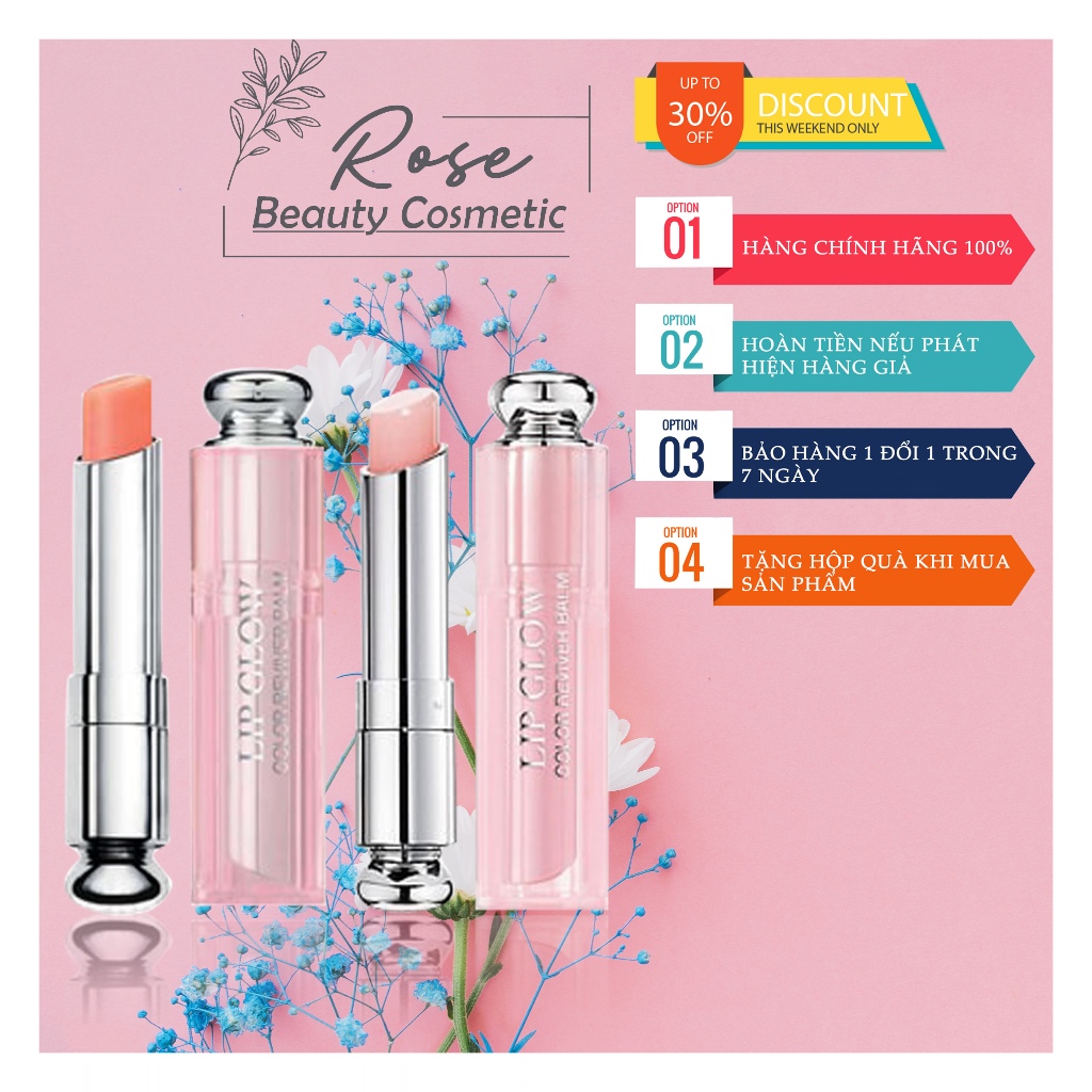 Son Dior Dưỡng 001 004 012 015, Son Dưỡng Dior Chất Son Mềm Mượt, Hương Ngọt Dịu Bạc Cho Dôi Môi