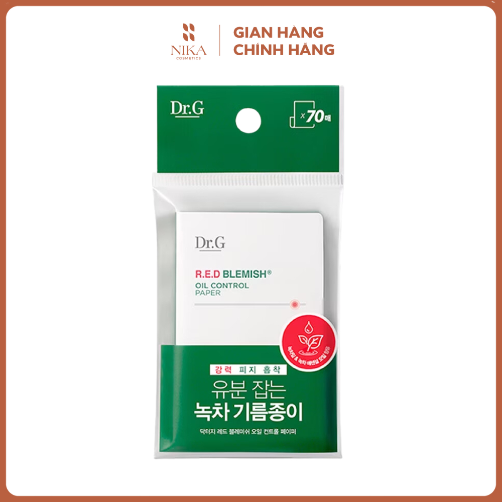 Giấy thấm dầu Dr.G RED Blemish Oil Control Paper 70PCS [Nika Cosmetics]