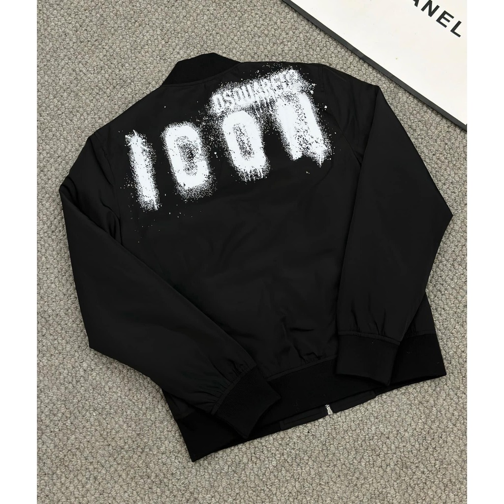 Áo Khoác Gió DSQ Hoạ Tiết Chữ ICON Loang Sau Lưng