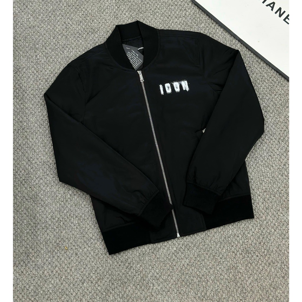 Áo Khoác Gió DSQ Hoạ Tiết Chữ ICON Loang Sau Lưng