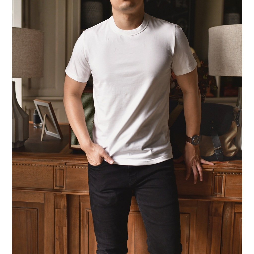 Áo phông trơn hàng co dãn cotton 2 chiều định lượng 250 hottrend