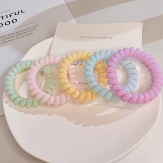 Dây Buộc Tóc Lò Xo Màu Kẹo Ngọt Pastel Co Giãn Tốt Dạng Bóng Hottrend Phong Cách Hàn Quốc