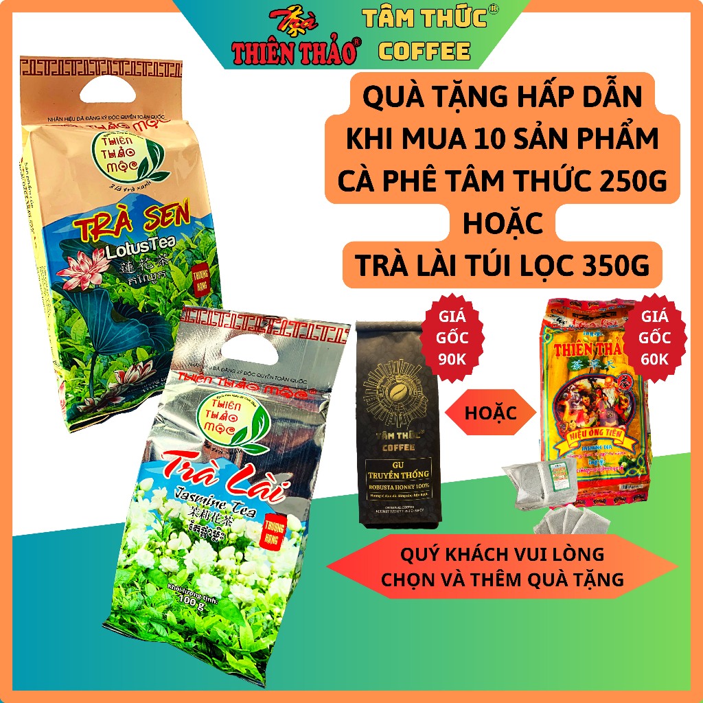 Trà Thái Nguyên Sen, Lài Thượng Hạng Thiên Thảo Mộc 100g