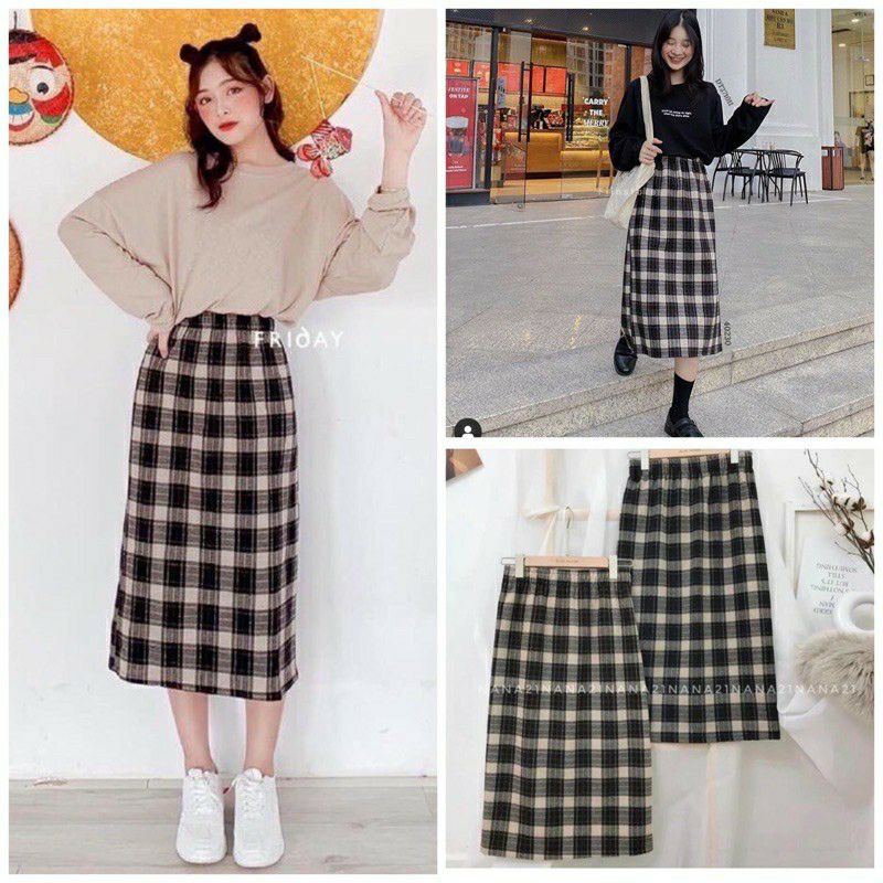 Chân Váy Dài Nhung Hàn Quốc