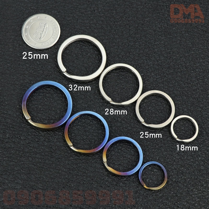 Vòng khoen móc khóa,ring phụ kiện EDC Titan