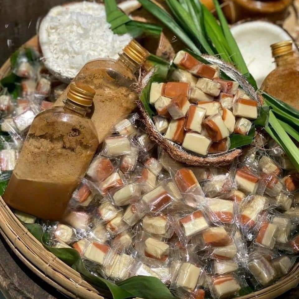 Kẹo dừa sáp cà phê muối Bến Tre