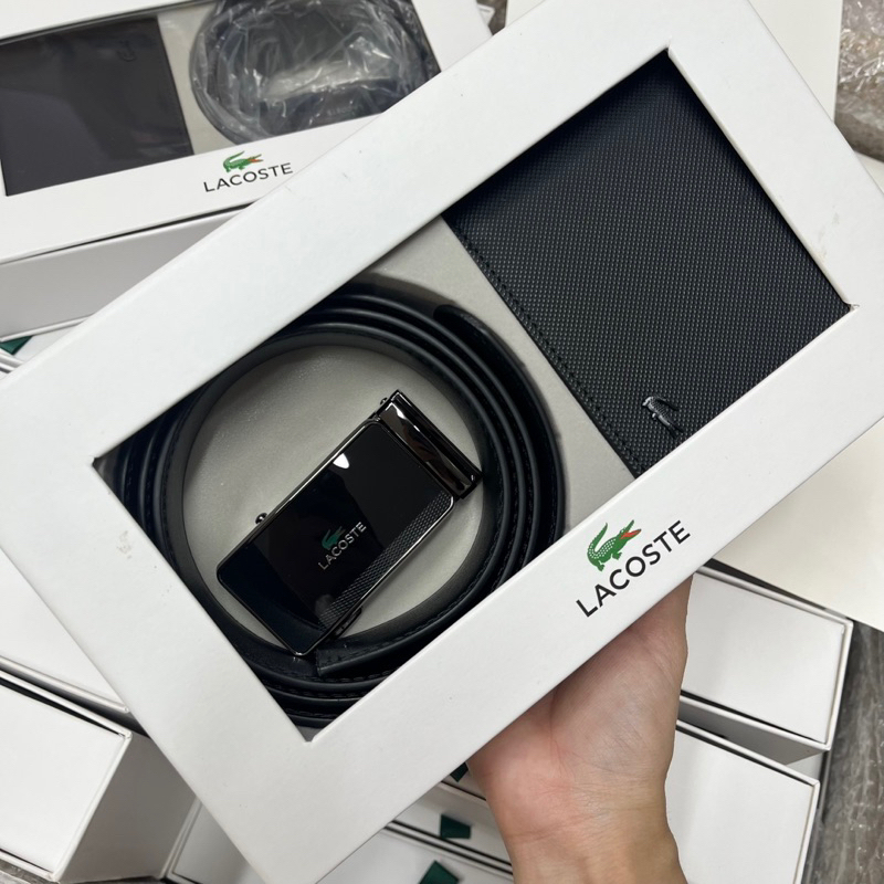 Set nịt ví lacoste cho nam