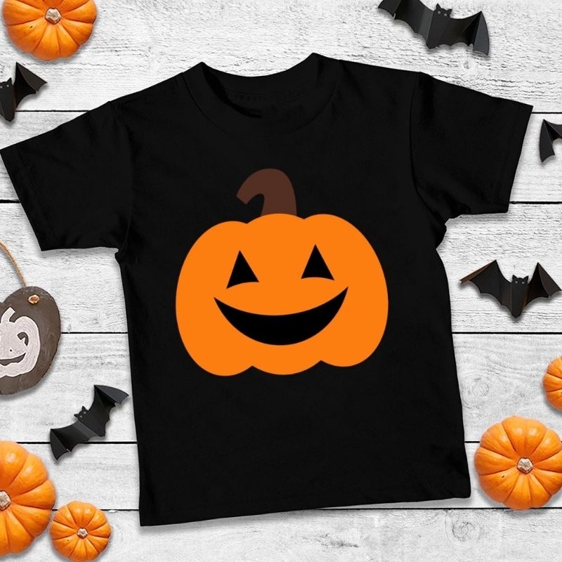 Áo thun cho bé. in hình bí ngô  haloween siêu dễ thương