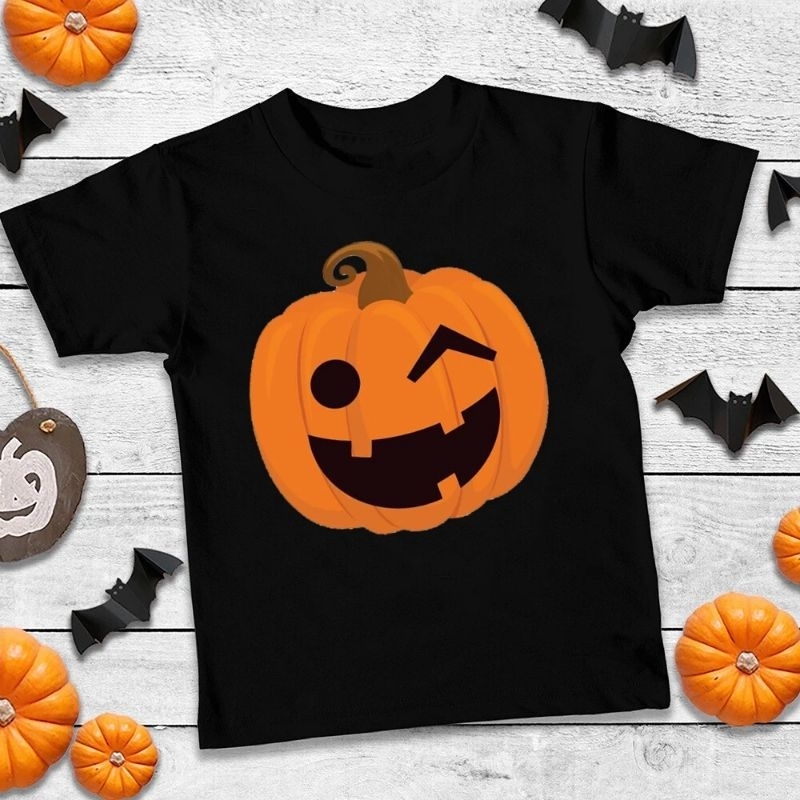 Áo thun cho bé. in hình bí ngô  haloween siêu dễ thương