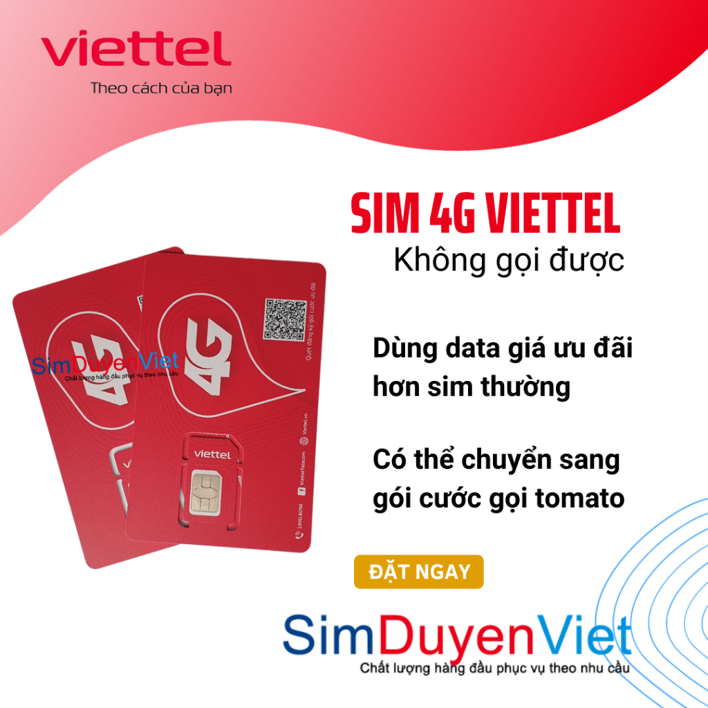 Sim 4G viettel dùng 4G siêu rẻ và nhắn tin không gọi được