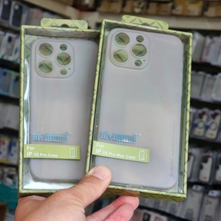Ốp lưng memumi siêu mỏng cho iphone 15 pro max,15 pro,15 plus,15 (màu xám titan )