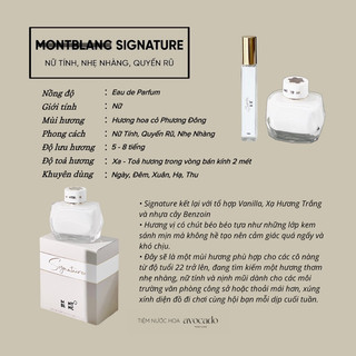 10ml [Mẫu thử] - 𝗠𝗢𝗡𝗧 𝗦𝗜𝗚𝗡𝗔𝗧𝗨𝗥𝗘 - 𝘕𝘶̛𝘰̛́𝘤 𝘩𝘰𝘢 𝘯𝘶̛̃ 𝘮𝘪𝘯𝘪
