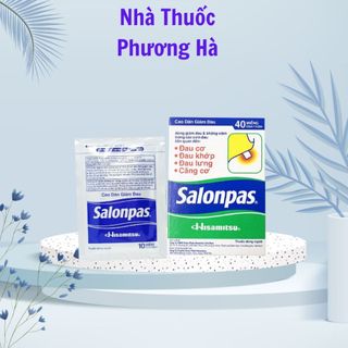 Miếng dán giảm đau salonpas . Cao dán giảm đau nhức cơ thể, đau cơ, đau khớp, căng cơ, đau lưng