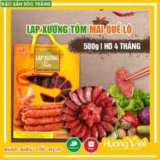 Lạp xưởng tôm Tân Huê Viên cao cấp 500g, lạp xưởng tôm Sóc Trăng, lạp xưởng miền Tây làm quà tặng, lạp xưởng tết