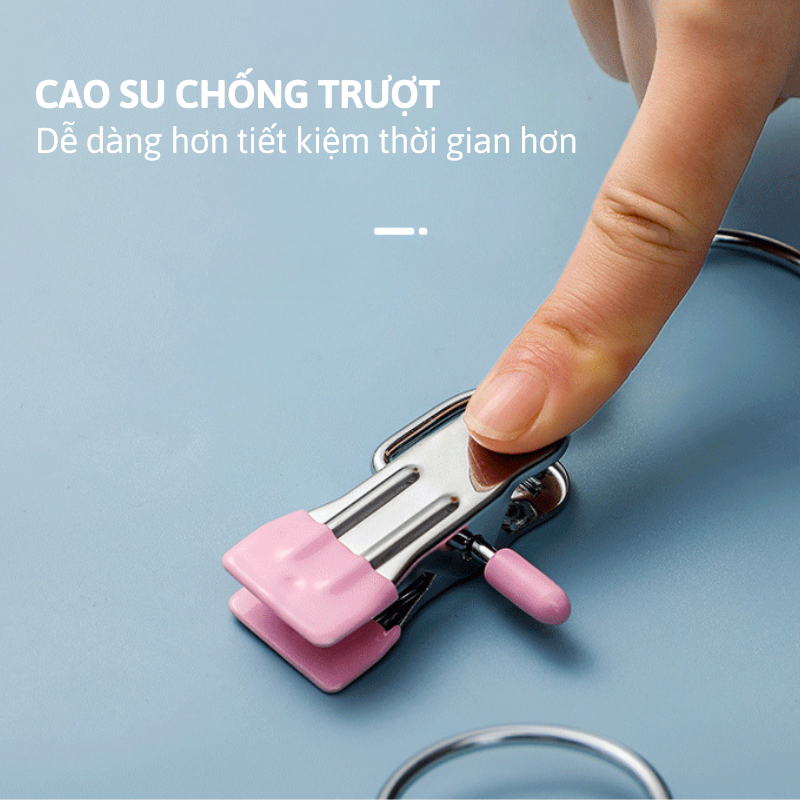 Kẹp Quần Áo Có Móc Treo Bằng Thép Không Gỉ Chống Trượt Chống Gió Khi Phơi Đầu Cao Su Không Để Lại Vết Ố Vàng Trên Đồ RIN