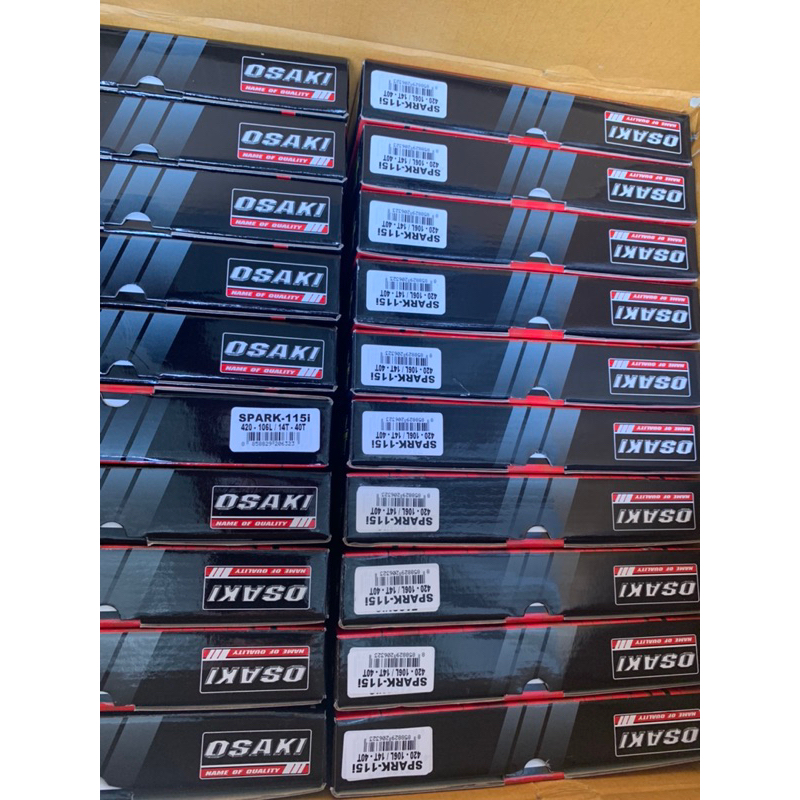 Bộ nhông sên dĩa xe Sirius Fi hiệu Osaki Thailand 14-40T