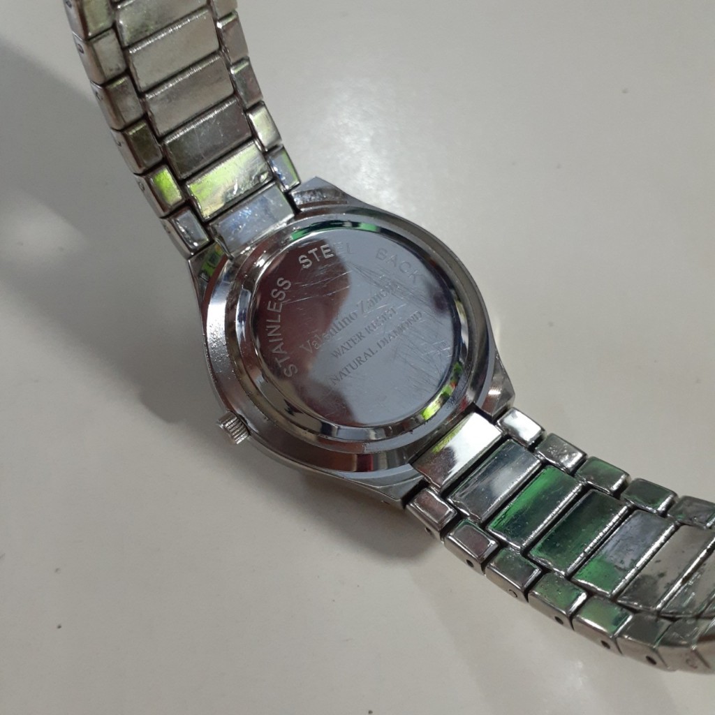 Đồng hồ nam dây thép Valentino Zanetti mặt đen 2 hand si Nhật