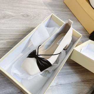 Giày nữ nơ da mềm 5phân full box , giày nữ đẹp