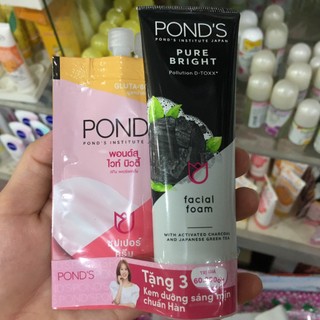 [MẪU MỚI] Sữa rửa mặt pond than hoạt tính đen CHỌN SIZE (CÓ TẶNG KÈM)