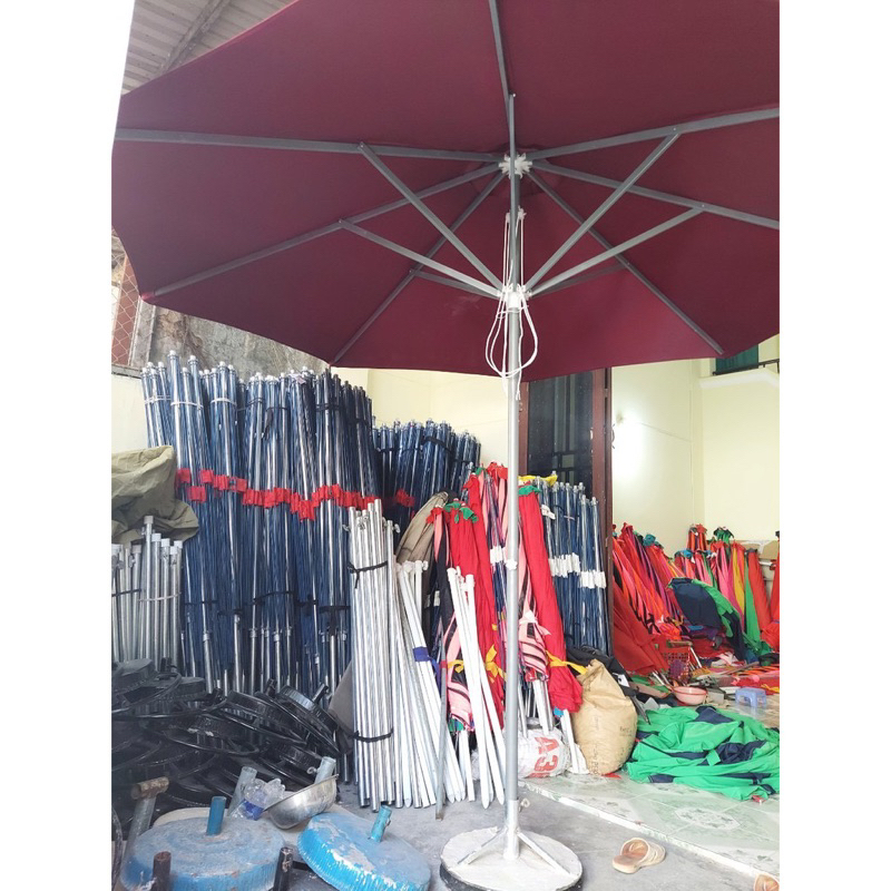 Ô DÙ GỖ chính tâm tròn 3M KÈO GỖ KHÔNG ĐẾ