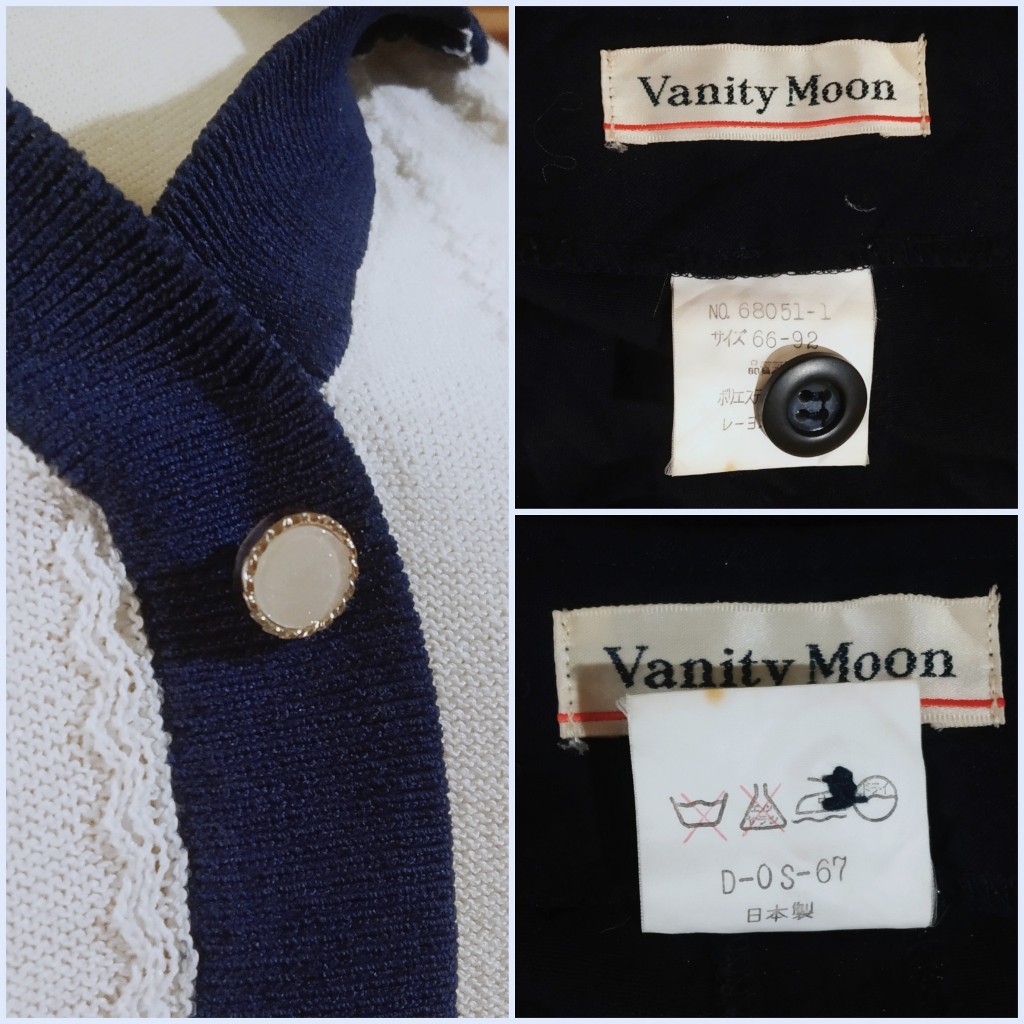 |2hand| Set áo len mongtoghi thêu + quần short nhật Vanity Moon phong cách thủy thủ