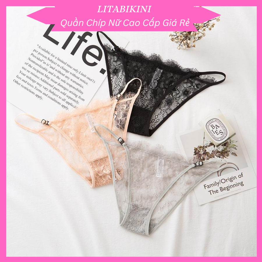 Quần Lót Nữ , Quần Chíp Ren Nữ Họa Tiết Lưới Cao Cấp - R31