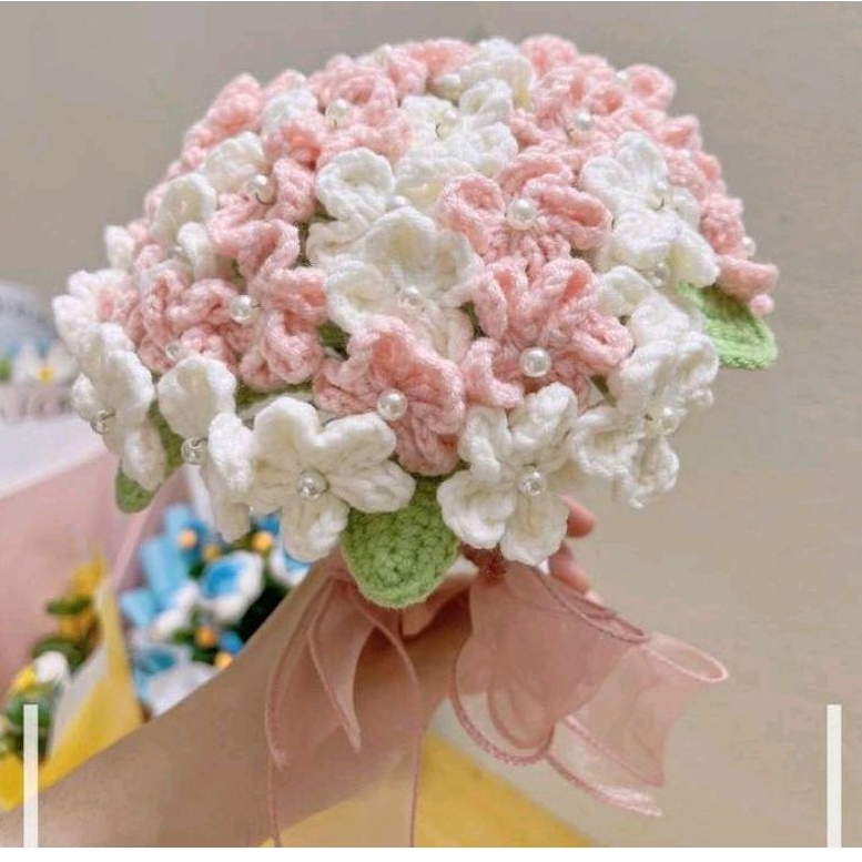 Hoa cưới len handmade vĩnh cửu