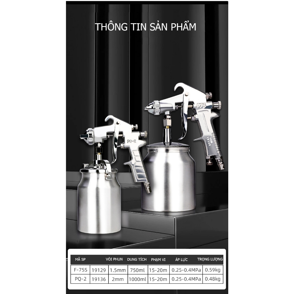 Bình phun sơn khí nén Tuosen