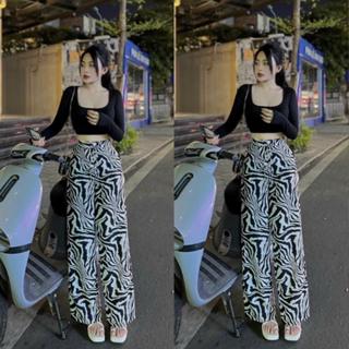 Sét quần xuông beo(chử) + áo tay dài crt_B 8272_chân ngắn