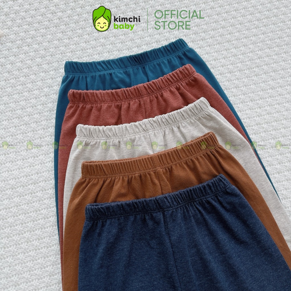 Bộ Dài Tay Cho Bé Gái, Bé Trai KIMCHIBABY Vải Cotton Hoạ Tiết Túi Ngực Basic, Đồ Bộ Cho Bé Mặc Nhà Thu Đông KCTD321