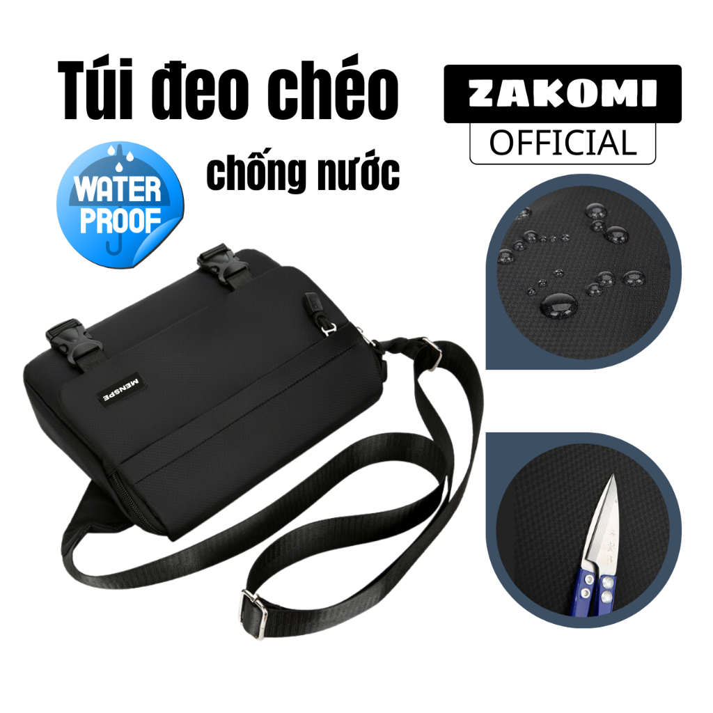 Túi đeo chéo Messenger Zakomi Menspe (ZMES04) chống nước, chống sốc - Bảo hành 12 tháng