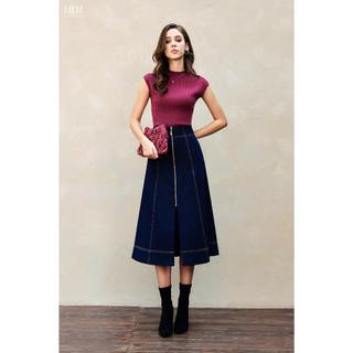 Chân váy jeans nữ Her Studios thiết kế dáng dài xoè cổ điển