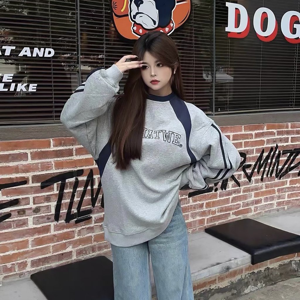 Áo Nỉ Sweater Nam Nữ Unisex Retro Hàn Quốc Kiểu Phối Sườn 𝐅𝐫𝐞𝐝𝐨 𝐌𝐞𝐧𝐰𝐞𝐚𝐫