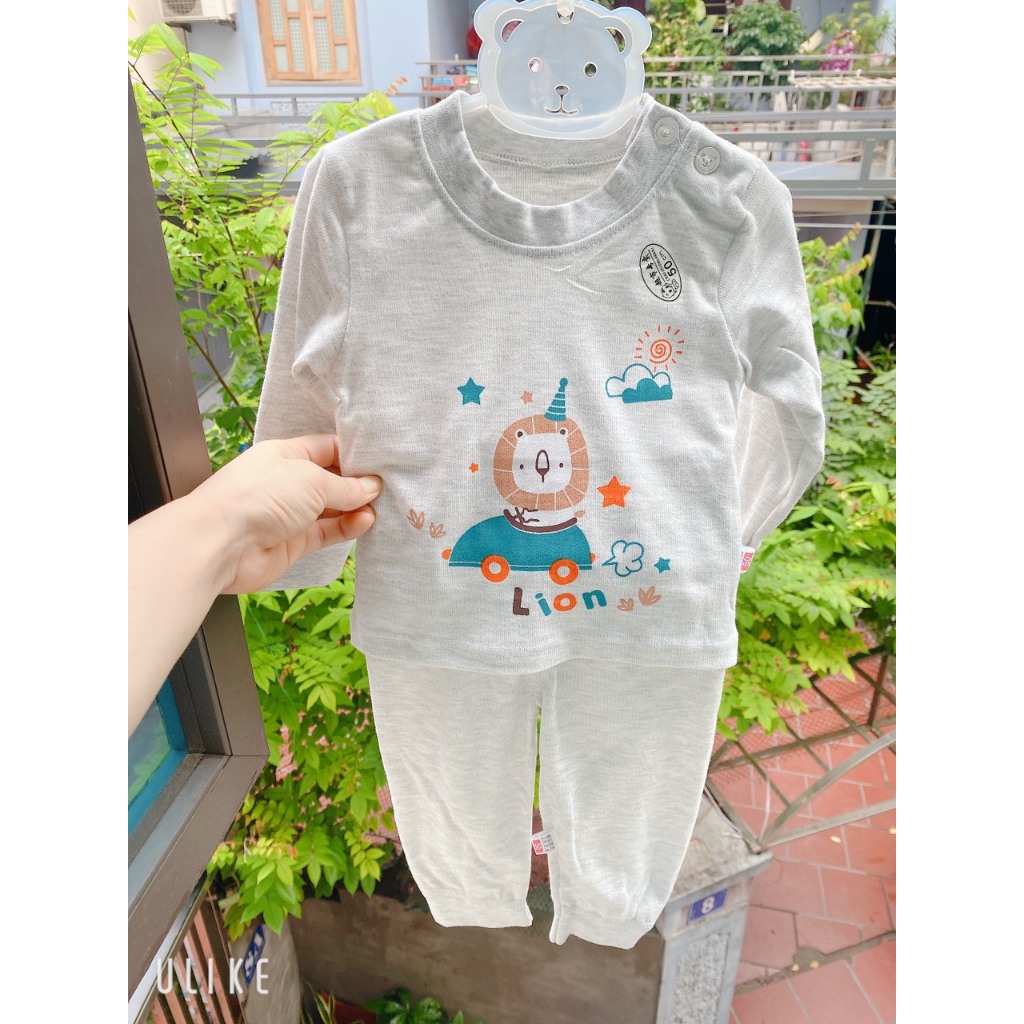 Bộ dài tay bộ thu đông bé trai bé gái chất cotton len cao cấp