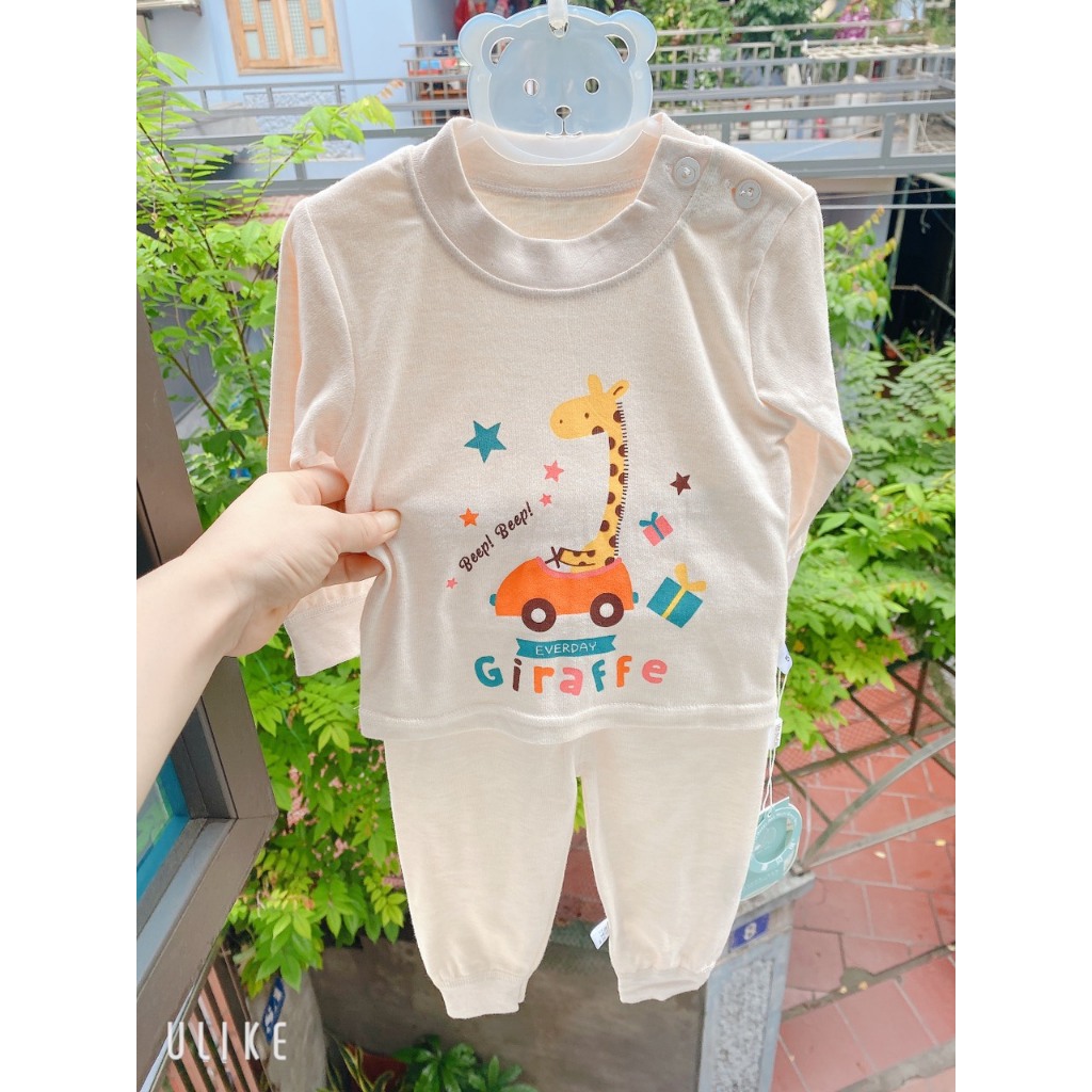 Bộ dài tay bộ thu đông bé trai bé gái chất cotton len cao cấp