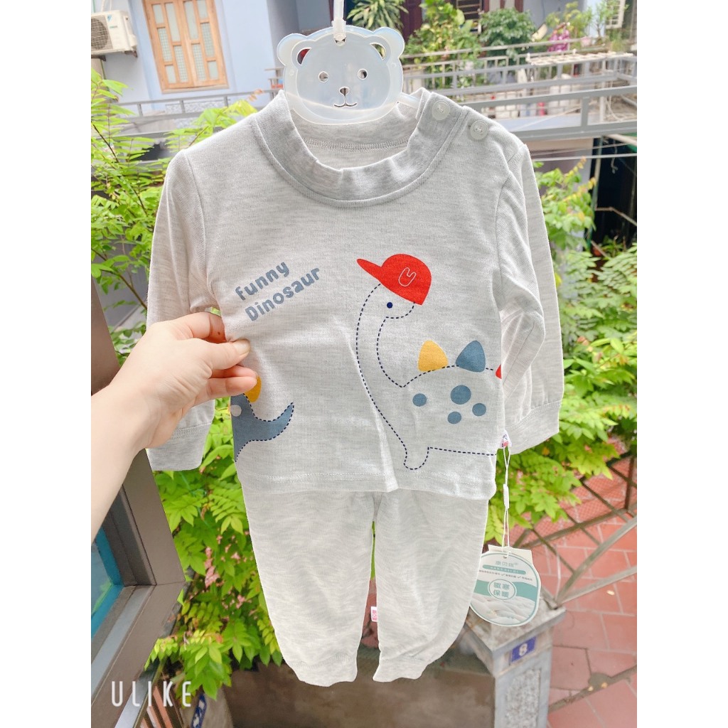 Bộ dài tay bộ thu đông bé trai bé gái chất cotton len cao cấp
