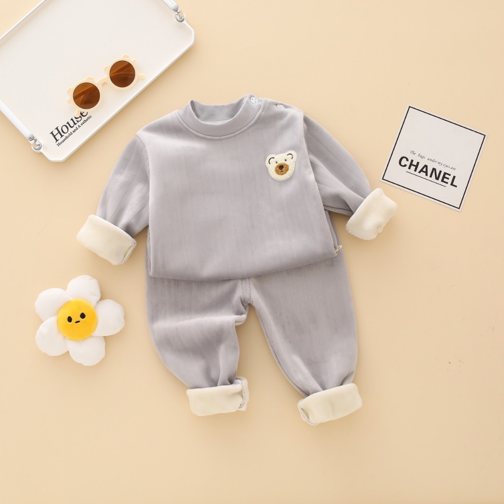 Bộ nỉ nhung siêu dày ấm hàng quảng châu cực xịn cho bé trai bé gái