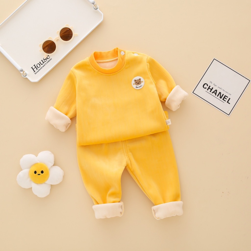 Bộ nỉ nhung siêu dày ấm hàng quảng châu cực xịn cho bé trai bé gái