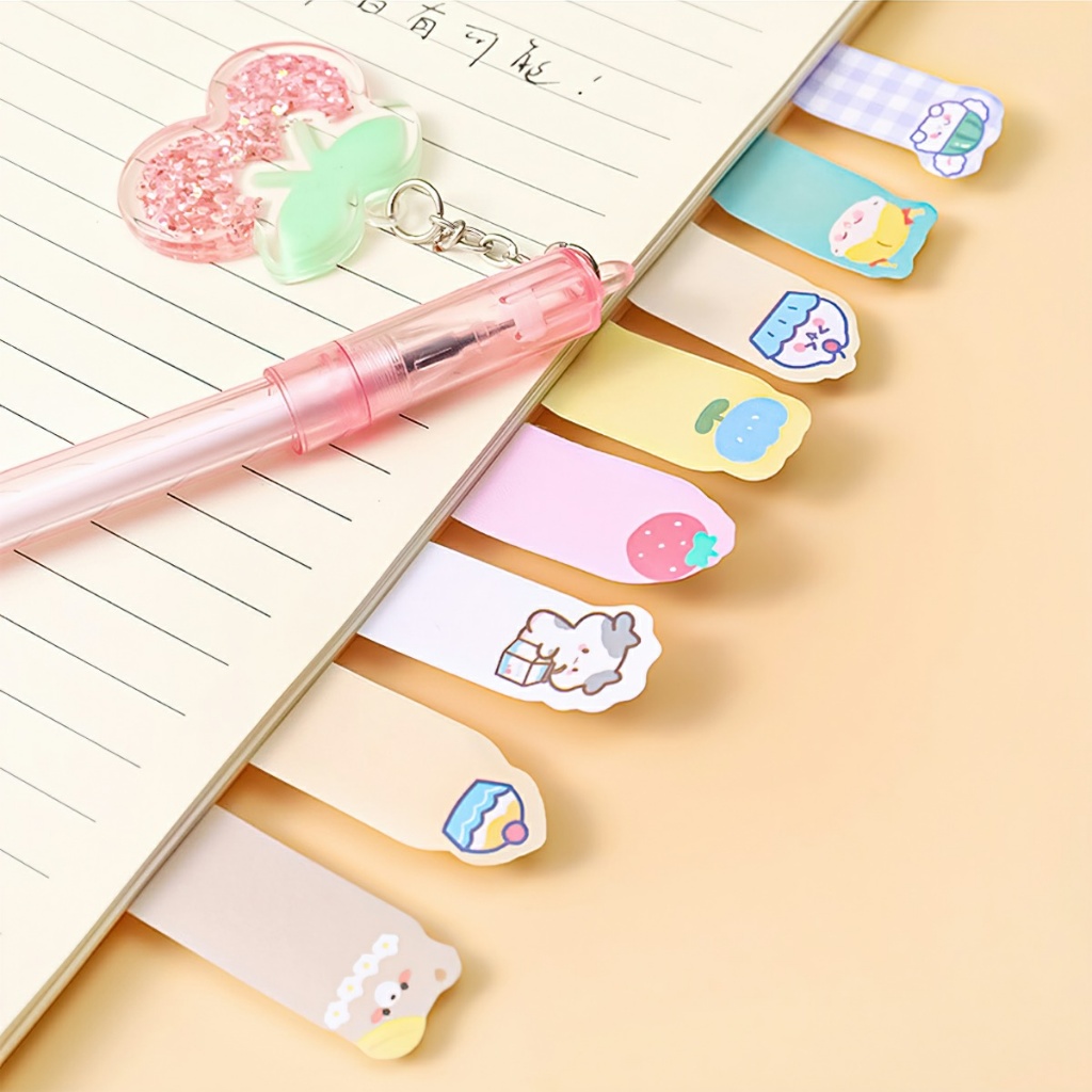 120 Giấy ghi chú nhiều màu sắc họa tiết dễ thương -BeloveShop