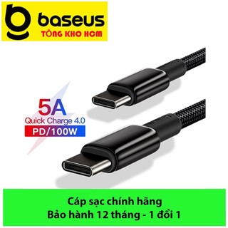 Cáp sạc nhanh và truyền dữ liệu Baseus Type C to C 100W - Baseus Tungsten Gold Fast Charging Data Cable Type C - C