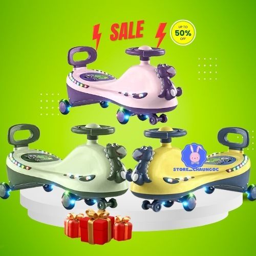 👉Xe lắc cho bé mẫu mới , Xe lắc chòi chân có nhạc và đèn cho bé từ 1-6 tuổi [