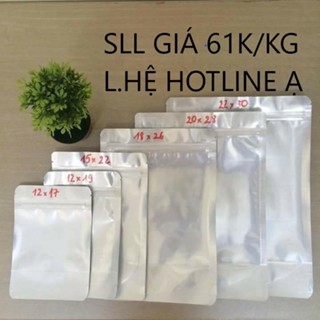 [ 1kg ]Túi zip bạc đáy đứng Mặt Bạc Mặt Trong đựng trái cây sấy, thực phẩm khô - GIÁ SỈ