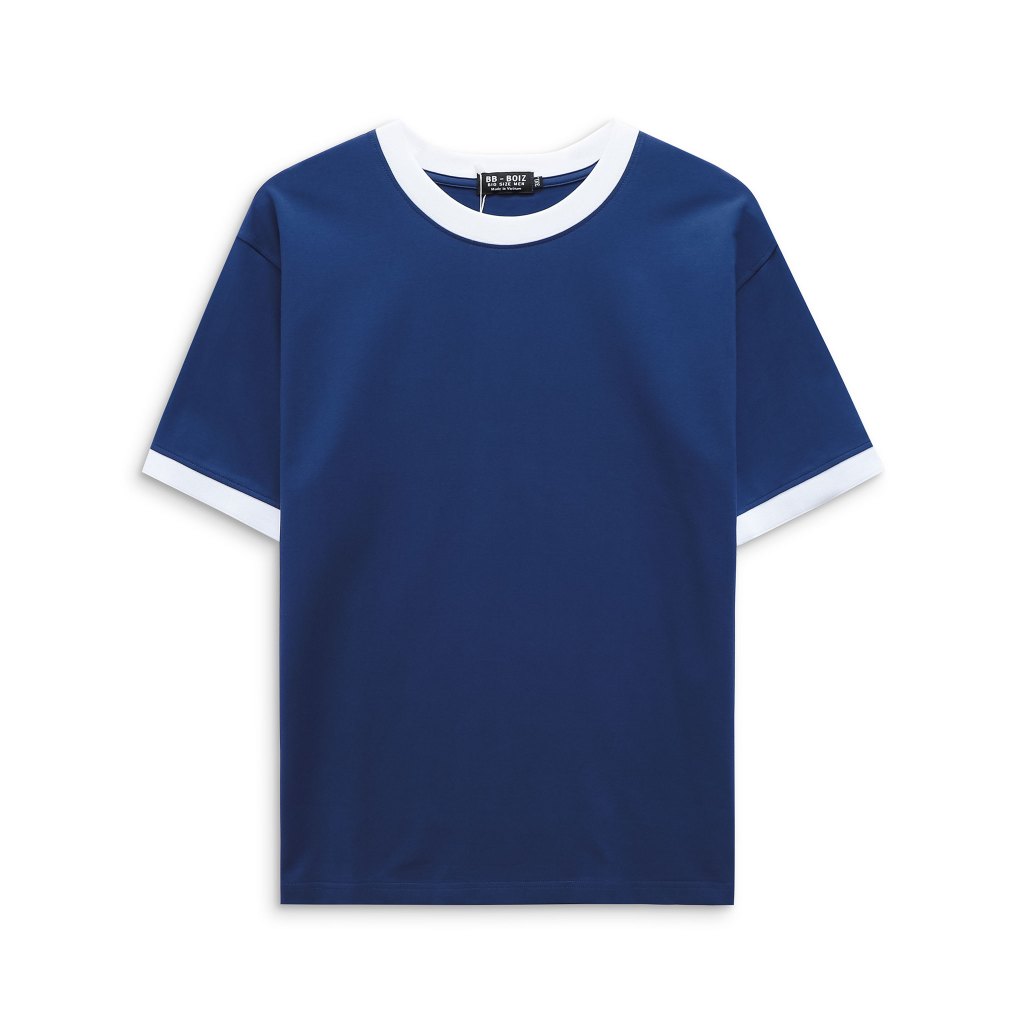 BIGSIZE 70 - 125kg - Áo thun nam BB - Boiz tay ngắn chất cotton form bigsize 70kg - 125kg - phối tay