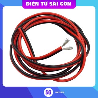 1 mét dây điện đôi đỏ đen nhiều lõi đồng mạ kẽm 22 awg 0.3mm / 20 awg 0.5mm