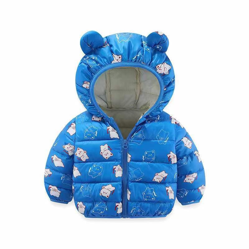Áo phao họa tiết tai gấu 2023 cho bé