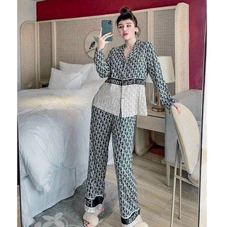 Bộ lụa mặc nhà đồ pijama nữ chất lụa cao cấp mát mềm mịn elsa pijama