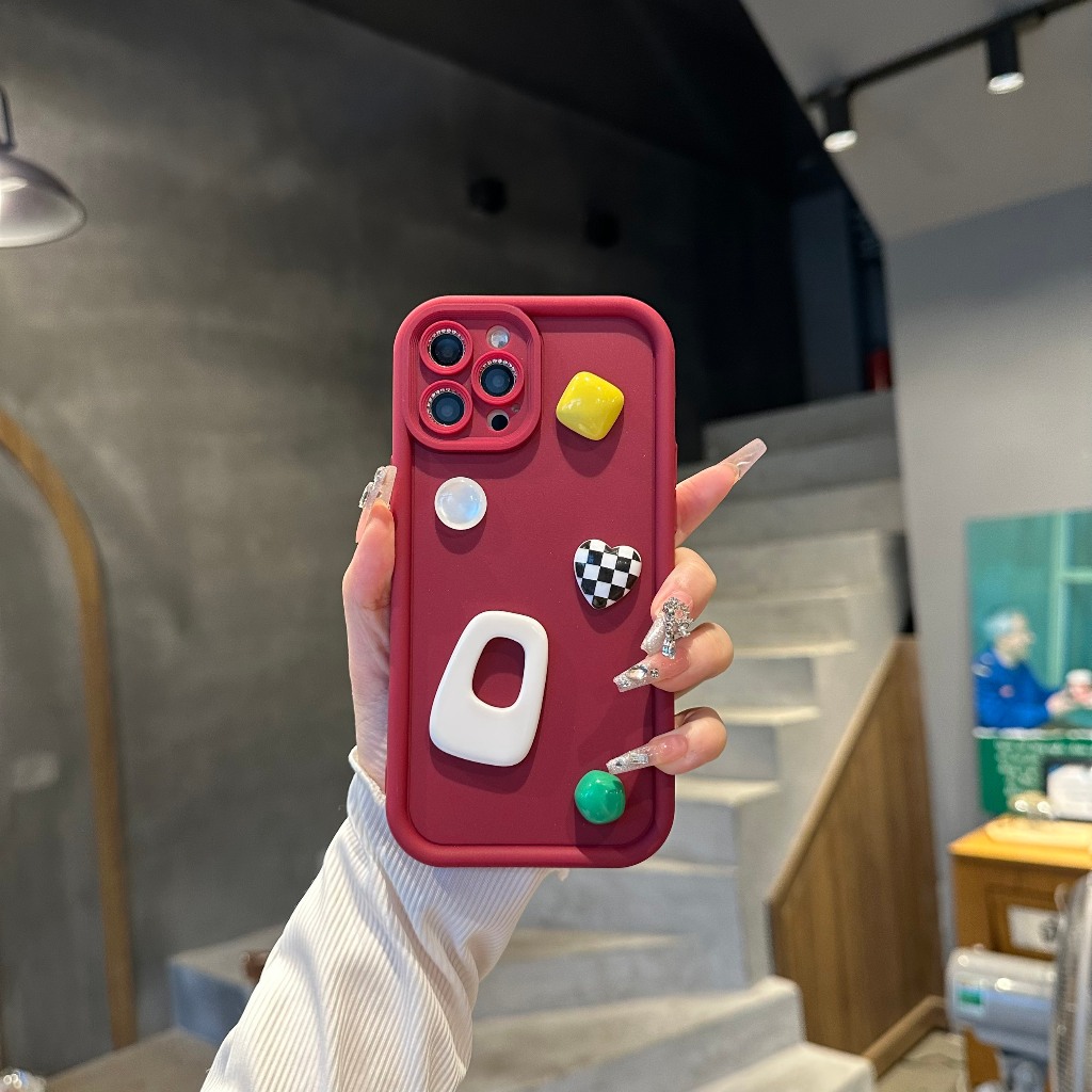 Ốp lưng điện thoại  basic gắn charm 7plus 8plus x xsmax 11 11promax 12 promax 13 13promax 14promax 15promax - H6