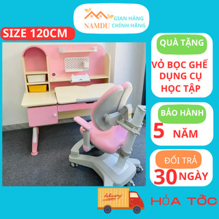 Bàn học thông minh chống gù chống cận cho học sinh Namdu S06 kích thước 1 mét 2 giúp bé học tập tốt hơn