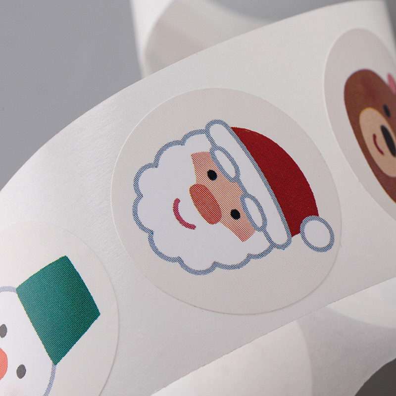 Sticker giáng sinh cuộn 500 cái