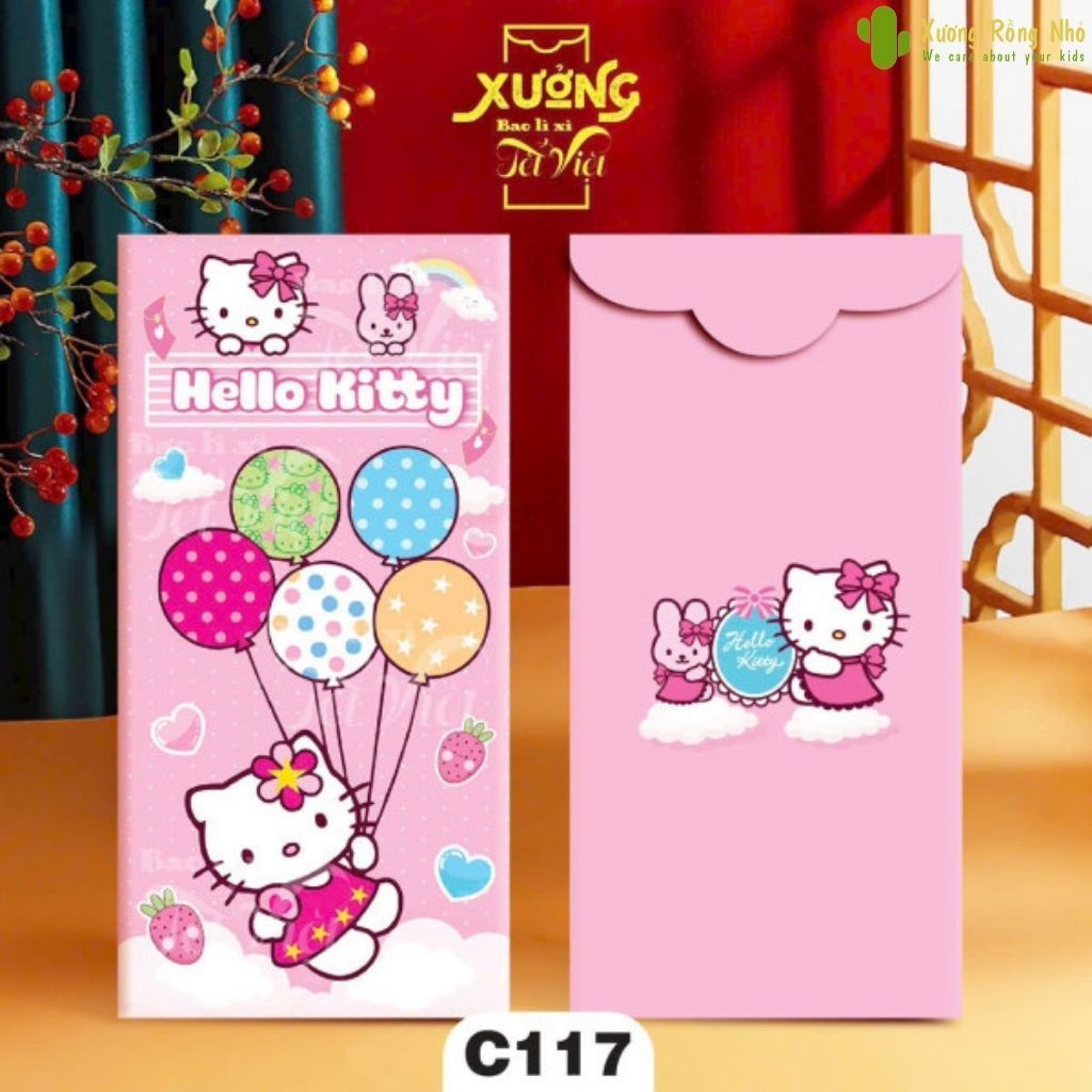 Combo 10 Bao Lì Xì Tết Hoạt Hình Doraemon Kitty Gấu Dâu Lotso Dễ Thương Xuân Giáp Thìn 2024 Deperier